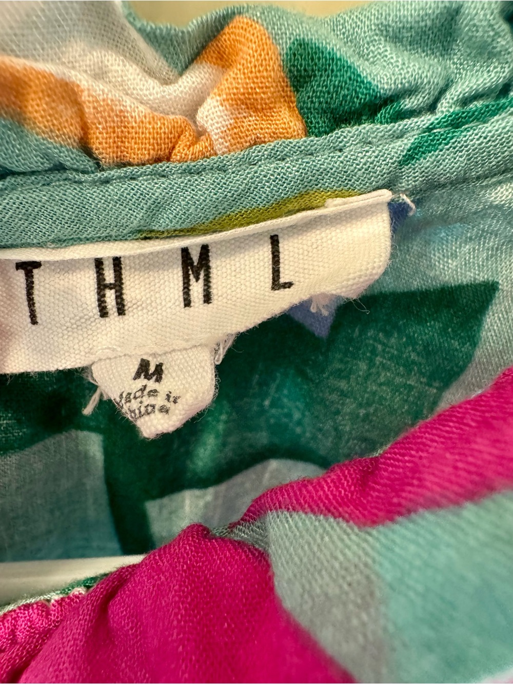 THML Multicolor Floral Tank in Teal, Pink and Orange - Picture 2 of 4